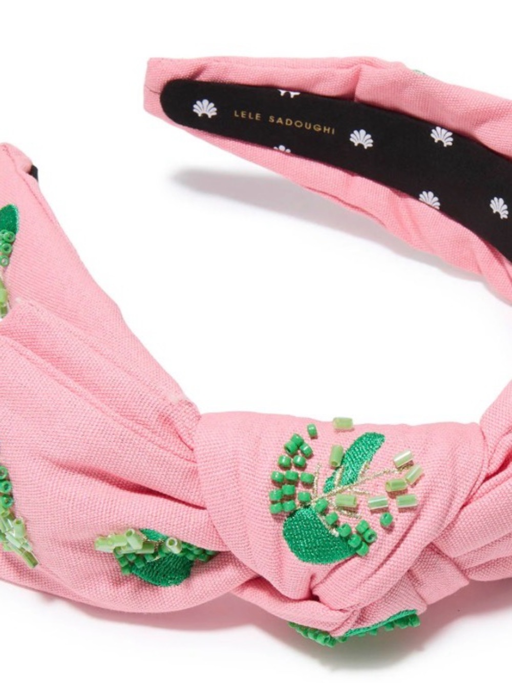 PARADISE PINK HOLLY PALM BEACH HEADBAND - Picture 2 of 4